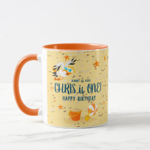 Sand Burg Beach Spaß Baby Geburtstagsparty Tasse