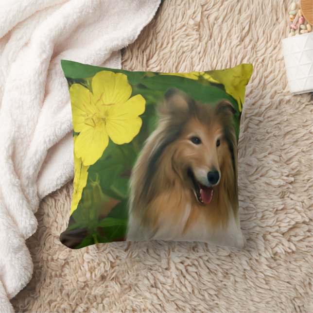 Sand Collie Dog Art Kissen (Decke)