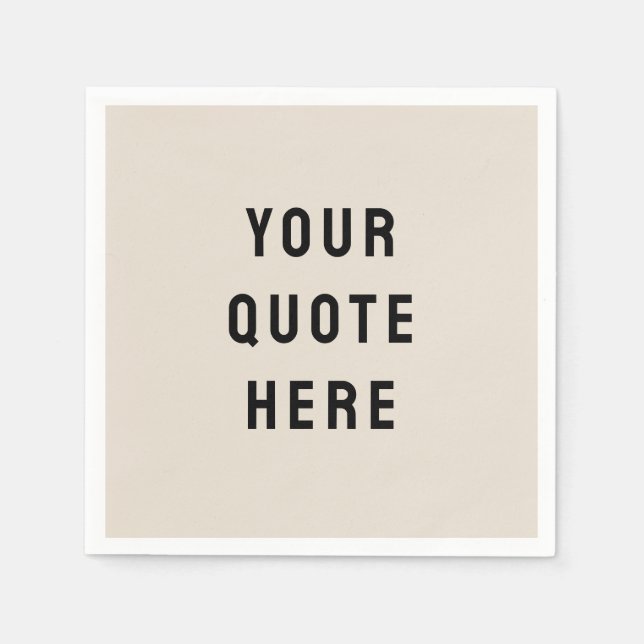 Sand Custom Zitat Personalisiert Ihr Angebot hier  Serviette (Vorderseite)