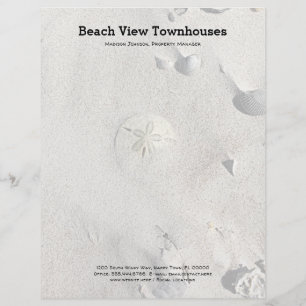 Sand Dollar auf dem Briefpapier des Strandbüros