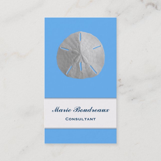 Sand-Dollar auf tropischem Blau Visitenkarte (Rückseite)