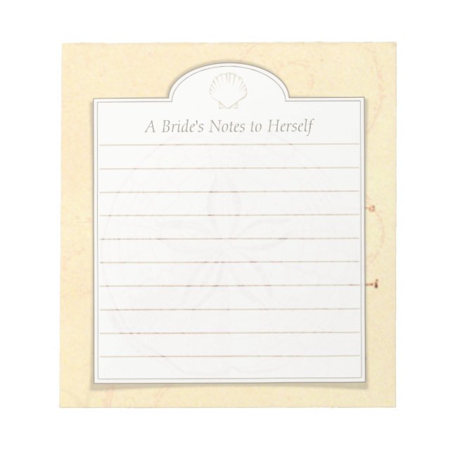 Sand Dollar Beach Art Custom Idea Notepad Notizblock (Vorderseite)