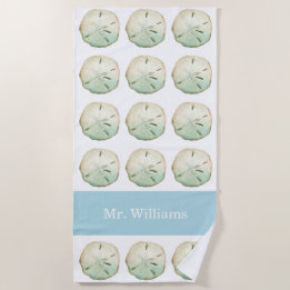 Sand Dollar Beach Custom Name Strandtuch
