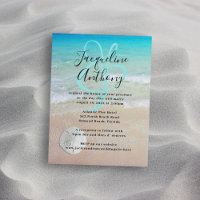 Sand Dollar Beach Magnetic Wedding Einladung