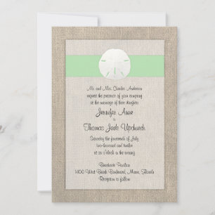 Sand Dollar Beach Wedding Invitation à se marier -