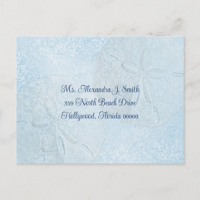 Sand-Dollar-Blues, Einladungen für Hochzeiten Post (Vorderseite)