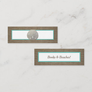 Sand Dollar & Burlap Lesezeichen Card Mini Visitenkarte