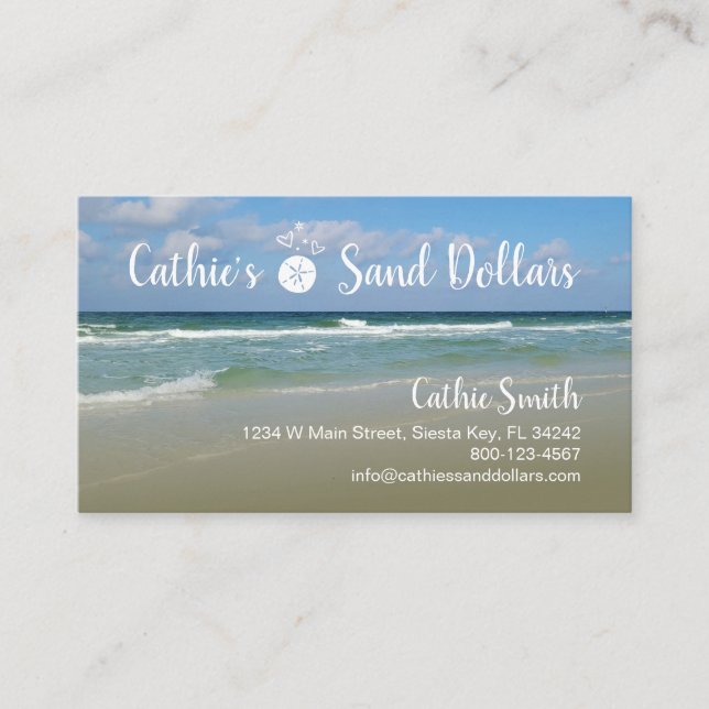 Sand Dollar Business Card Visitenkarte (Vorderseite)