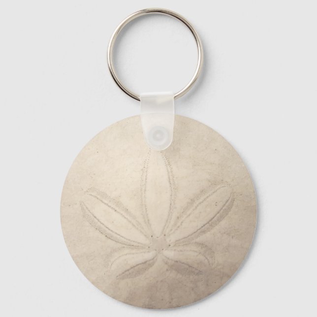 Sand-Dollar-Button-Schlüsselanhänger Schlüsselanhänger (Vorderseite)