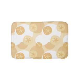 Sand Dollar Coastprint Beige Weißes Muster Badematte