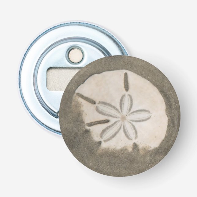 Sand-Dollar (Echinarachnius parma) Flaschenöffner (Vorderseite)