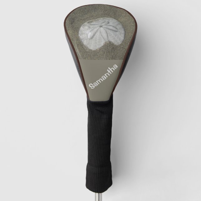 Sand-Dollar-Foto Nass Sand Naturstrand Golf Headcover (Vorderseite)