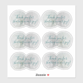 Sand Dollar Hochzeit Danke, dass du Sticker geform
