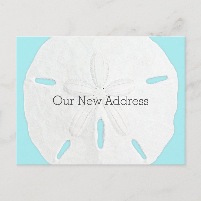 Sand-Dollar-Küste - neue Adresse Ankündigungspostkarte (Vorderseite)