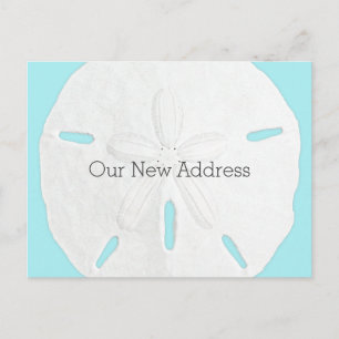 Sand-Dollar-Küsten-Neue-Adresse Ankündigungspostkarte