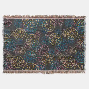 Sand Dollar Lines Red Yellow Blue Decke