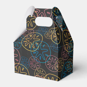Sand Dollar Lines Red Yellow Blue Geschenkschachtel