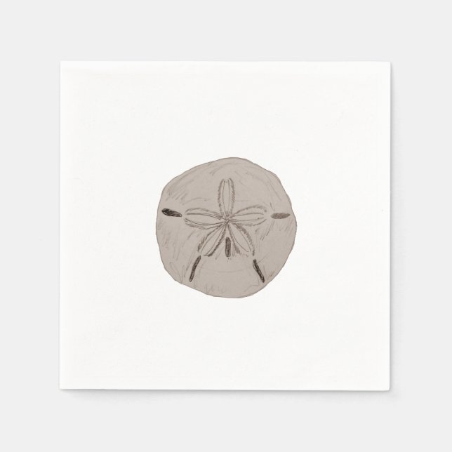 Sand Dollar Malerei Beach Zubehör Serviette (Vorderseite)