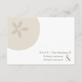 Sand Dollar Moderne Hochzeit R.S.V.P. RSVP Karte