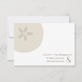 Sand Dollar Moderne Hochzeit R.S.V.P. RSVP Karte