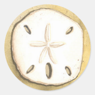 Sand-Dollar-Muschel Runder Aufkleber