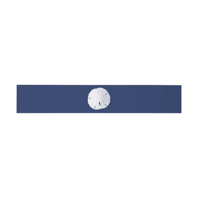 Sand Dollar Navy Blue Einladungsbanderole (Flach)