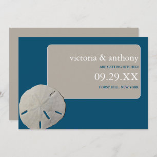 Sand-Dollar Ocean Blue Beach Hochzeit Save the Dat Save The Date