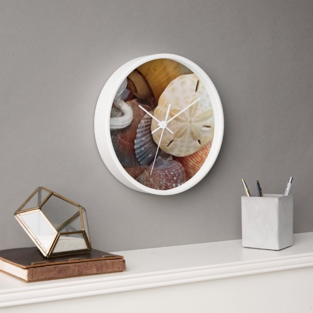 Sand Dollar Seashells Beach Theme Uhr (Büro)
