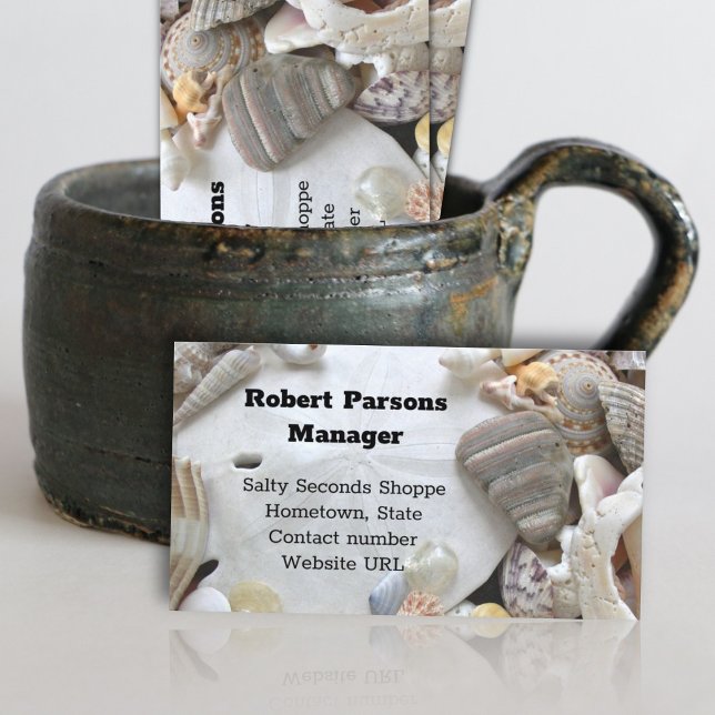 Sand Dollar Seashells Business Cards Telefonnummerkarte (Von Creator hochgeladen)