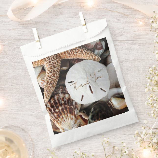 Sand Dollar Seashells Hochzeitsfeier Gefallen Tasc Geschenktütchen (Ausgeschnitten)