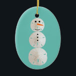 Sand Dollar Snowman Keramik Ornament<br><div class="desc">Sand Dollar Snowman</div>