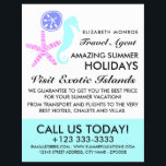Sand Dollar, Starfish, Seepferd, Travel Agent Flyer<br><div class="desc">Sand-Dollar,  Starfish,  Seepferd,  Travel Agent Werbe-Flyer von der Business Card Store.</div>