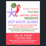 Sand Dollar, Starfish, Seepferd, Travel Agent Flyer<br><div class="desc">Sand-Dollar,  Starfish,  Seepferd,  Travel Agent Werbe-Flyer von der Business Card Store.</div>