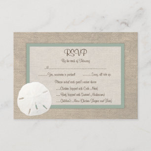 Sand-Dollar-Strand-Hochzeit UAWG Karte - Peridot
