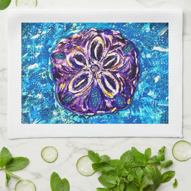 Sand Dollar Teetuch Geschirrtuch (Gefaltet)