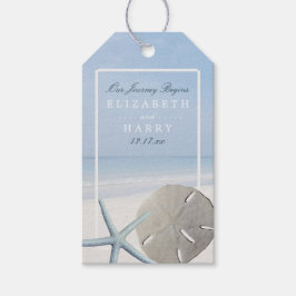 Sand Dollar und Starfish Beach Hochzeit Geschenkanhänger