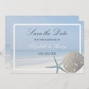 Sand Dollar und Starfish Beach Save The Date