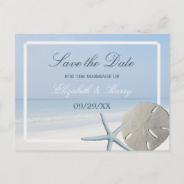 Sand Dollar und Starfish Beach Save the Date Ankündigungspostkarte