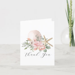 Sand Dollar und Starfish Floral Vielen Dank Dankeskarte