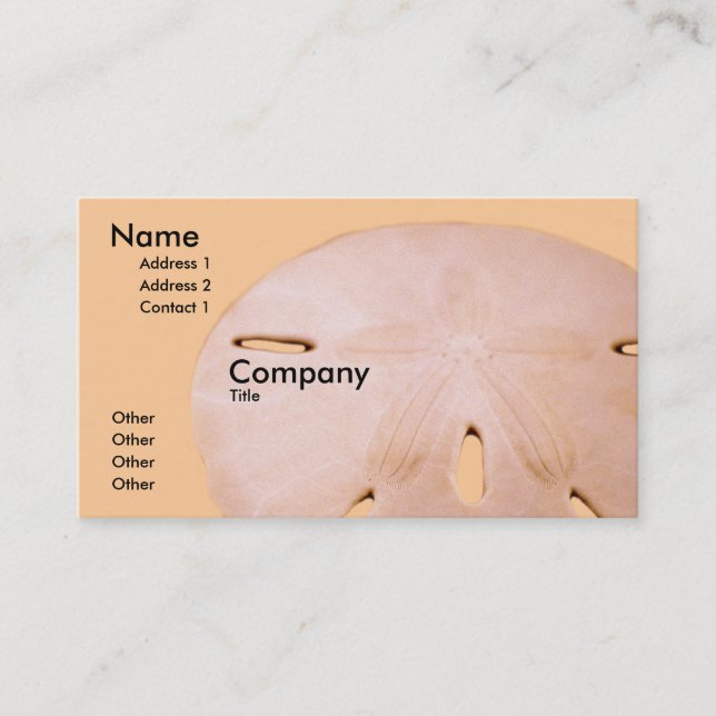 Sand-Dollar Visitenkarte (Vorderseite)