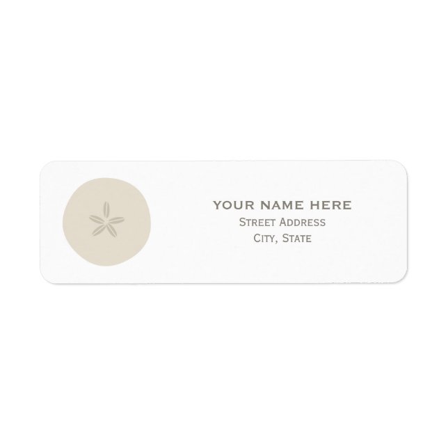 Sand Dollar Wedding Address Label (Vorne)