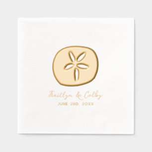 Sand Dollar Wedding Servietten Mit Folie