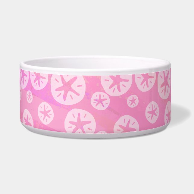 Sand Dollar weiß und rosa Napf (Vorderseite)