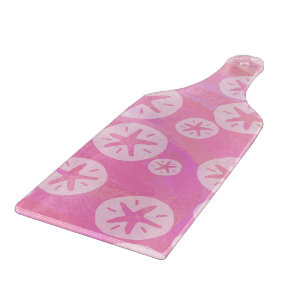 Sand Dollar weiß und rosa Schneidebrett