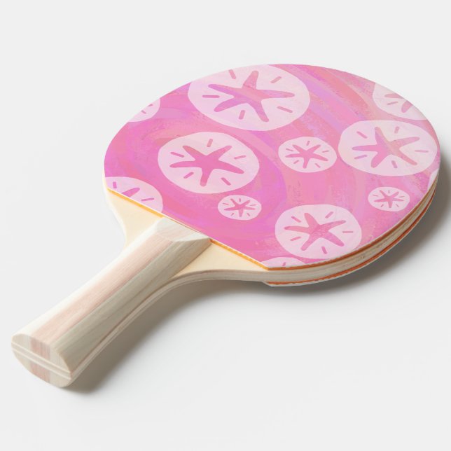 Sand Dollar weiß und rosa Tischtennis Schläger (Rückseitenansicht)