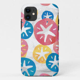 Sand Dollar Yellow Blue Pattern iPhone 11 Hülle