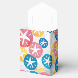 Sand Dollar Yellow Blue Pattern Geschenkschachtel