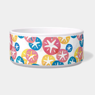 Sand Dollar Yellow Blue Pattern Napf