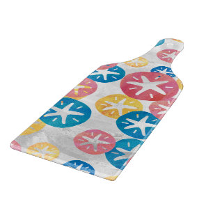 Sand Dollar Yellow Blue Pattern Schneidebrett