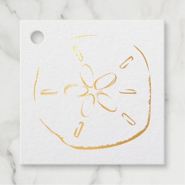 Sand Dollar Zeichnend Geschenkanhänger (Vorderseite)